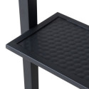 Tonnelle pour barbecue Linas 244x152cm en acier thermolaqué noir et toit en tissu gris - Sunjoy