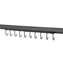 Tonnelle pour barbecue Linas 244x152cm en acier thermolaqué noir et toit en tissu gris - Sunjoy