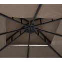 Tonnelle de jardin Aneto 300x360cm en acier thermolaqué marron et polyester - Sunjoy