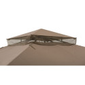 Tonnelle de jardin Aneto 300x360cm en acier thermolaqué marron et polyester - Sunjoy