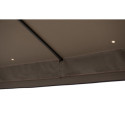 Tonnelle de jardin Aneto 300x360cm en acier thermolaqué marron et polyester - Sunjoy