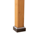 Tonnelle de jardin Paps 335x335cm en bois massif et acier marron - Sunjoy