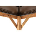 Tonnelle de jardin Paps 335x335cm en bois massif et acier marron - Sunjoy