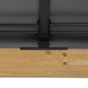 Tonnelle de jardin Bruri 335x393 cm en bois massif, acier et polycarbonate marron - Sunjoy