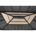 Tonnelle de jardin Bruri 335x393 cm en bois massif, acier et polycarbonate anthracite - Sunjoy