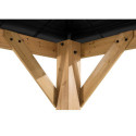 Tonnelle de jardin Ernir 393x452cm en bois massif, acier et polycarbonate anthracite - Sunjoy