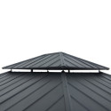 Tonnelle de jardin Rimo 390x450cm en bois massif et toit en acier anthracite - Sunjoy