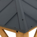Tonnelle de jardin Rimo 390x450cm en bois massif et toit en acier anthracite - Sunjoy
