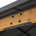Tonnelle de jardin Rimo 390x450cm en bois massif et toit en acier anthracite - Sunjoy