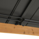 Tonnelle de jardin Rimo 390x450cm en bois massif et toit en acier anthracite - Sunjoy