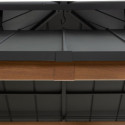 Tonnelle de jardin Pasu 300x300cm en acier thermolaqué anthracite - Sunjoy