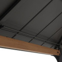 Tonnelle de jardin Pasu 300x300cm en acier thermolaqué anthracite - Sunjoy