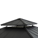 Tonnelle de jardin Pasu 300x300cm en acier thermolaqué anthracite - Sunjoy