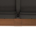 Tonnelle de jardin Pasu 300x300cm en acier thermolaqué anthracite - Sunjoy