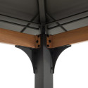 Tonnelle de jardin Pasu 300x300cm en acier thermolaqué anthracite - Sunjoy
