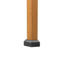 Tonnelle de jardin Eggi 395x395cm en bois massif et toit en acier anthracite - Sunjoy