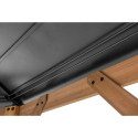 Tonnelle de jardin Eggi 395x395cm en bois massif et toit en acier anthracite - Sunjoy