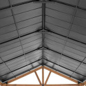 Tonnelle de jardin Rebra 404x465cm en bois massif et acier anthracite - Sunjoy