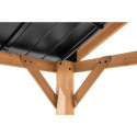 Tonnelle de jardin Rebra 404x465cm en bois massif et acier anthracite - Sunjoy