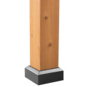 Tonnelle de jardin Rebra 404x465cm en bois massif et acier anthracite - Sunjoy