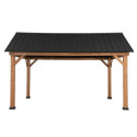 Tonnelle de jardin 335x399cm Todi en bois massif et acier anthracite - Sunjoy