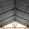 Tonnelle de jardin 335x399cm Todi en bois massif et acier anthracite - Sunjoy