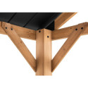 Tonnelle de jardin 335x399cm Todi en bois massif et acier anthracite - Sunjoy