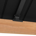 Tonnelle de jardin 335x399cm Todi en bois massif et acier anthracite - Sunjoy