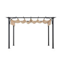 Pergola Giona 277x363cm en acier thermolaqué noir - Sunjoy
