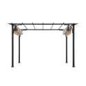 Pergola Giona 277x363cm en acier thermolaqué noir - Sunjoy