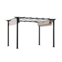 Pergola Giona 277x363cm en acier thermolaqué noir - Sunjoy
