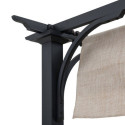 Pergola Giona 277x363cm en acier thermolaqué noir - Sunjoy