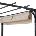 Pergola Giona 277x363cm en acier thermolaqué noir - Sunjoy