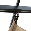 Pergola Giona 277x363cm en acier thermolaqué noir - Sunjoy