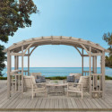 Pergola Dajti 427x305cm en bois massif avec couverture - Sunjoy