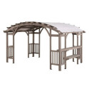 Pergola Dajti 427x305cm en bois massif avec couverture - Sunjoy