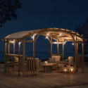 Pergola Dajti 427x305cm en bois massif avec couverture - Sunjoy