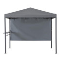 Pavillon de jardin Kabru 220x280cm en acier anthracite et brise-vue - Sunjoy