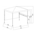 Pavillon de jardin Kabru 220x280cm en acier anthracite et brise-vue - Sunjoy