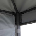Pavillon de jardin Kabru 220x280cm en acier anthracite et brise-vue - Sunjoy