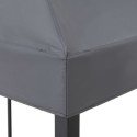 Pavillon de jardin Kabru 220x280cm en acier anthracite et brise-vue - Sunjoy