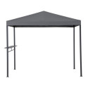 Pavillon de jardin Kabru 220x280cm en acier anthracite et brise-vue - Sunjoy