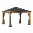Set de moustiquaires en polyester kaki pour tonnelle 335x393cm - Sunjoy