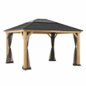 Set de moustiquaires en polyester kaki pour tonnelle 393x452cm - Sunjoy