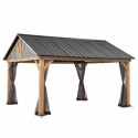 Set de moustiquaires en polyester kaki pour tonnelle 465x404cm - Sunjoy