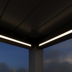 Kit éclairage 4 barres LED de 4M + télécommande pour pergola Ombrea