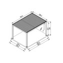 Pergola bioclimatique en aluminium blanc 300x400cm Star LED, ouverture manuelle – Océo by Proloisirs