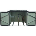 Abri pour 3 vélos en métal anthracite 3,32m² + kit d'ancrage X-METAL