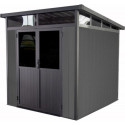 Abri de jardin en bois composite 28mm anthracite 5,28m² WINSTON skylight - Woodlife Garden