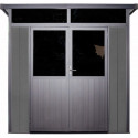 Abri de jardin en bois composite 28mm anthracite 5,28m² WINSTON skylight - Woodlife Garden